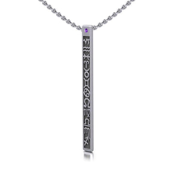 Zodiac Symbols Column Silver Pendant TPD846 - Jewelry